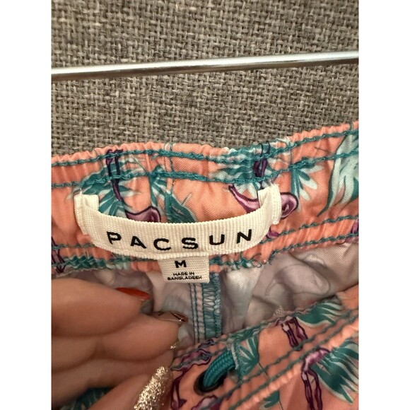Men’s medium M  PacSun Peach flamingo swim shorts trunks - Picture 4 of 7